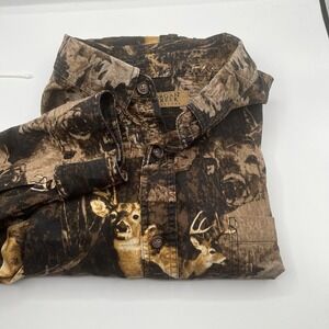 Morgan Creek Outfitters Men's‎ XL Deer/Buck Hunting Shirt Button Down